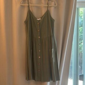 Green Button-Down Sundress